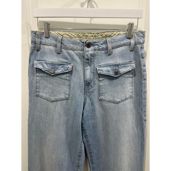 Stella McCartney 70’s Front Pocket Straight Leg High Rise Denim Jeans Sz 30 - Picture 3 of 6